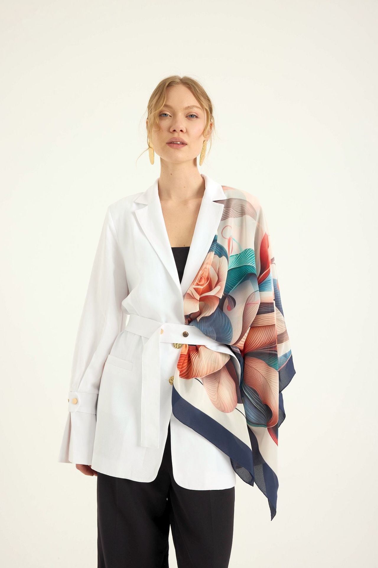 Ekinoks Pudra Krep İpek Şal