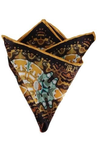 Doğanın Formülleriyle Tasarlanmış Şık Lüks İpek Cep Mendili