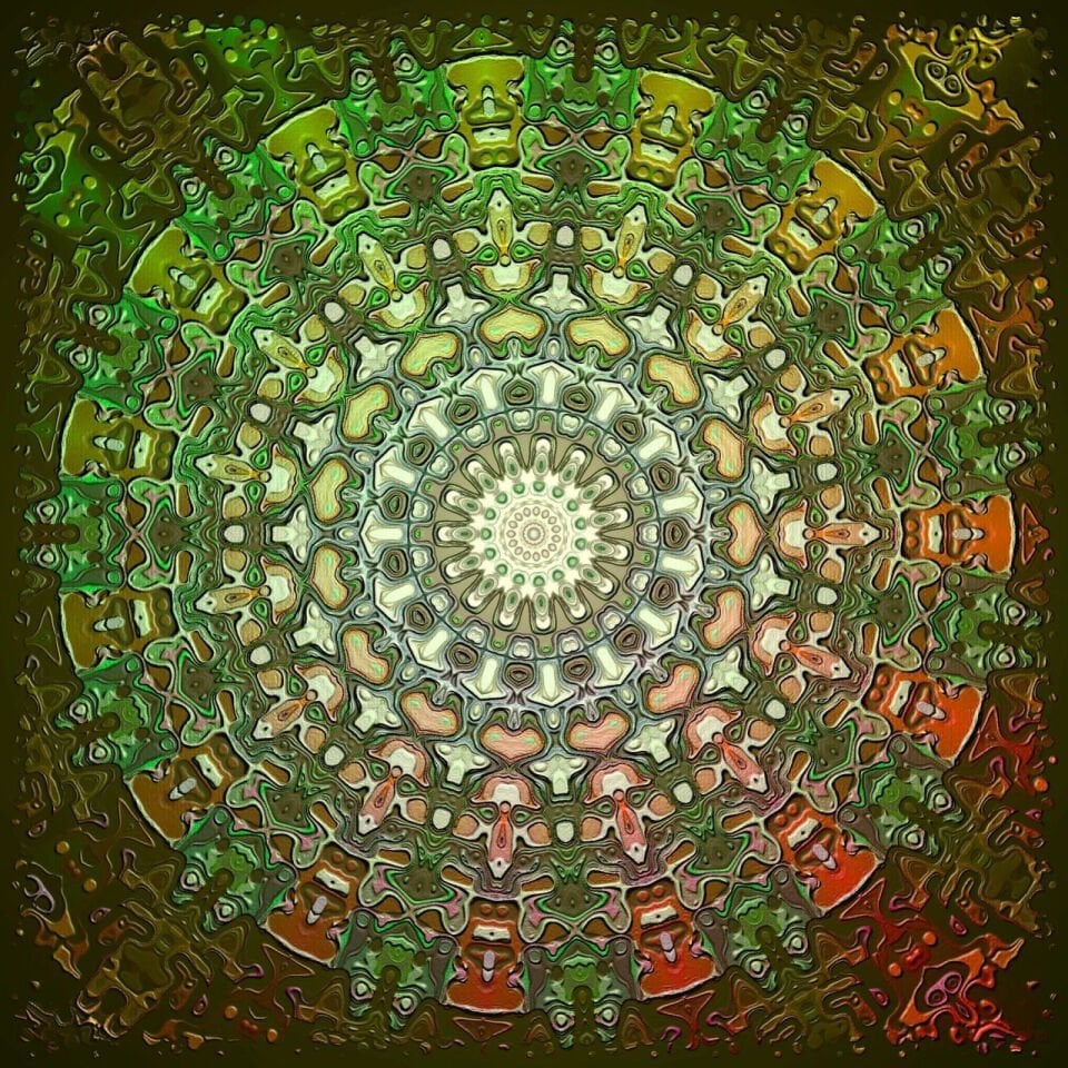 Yeşil İki Yüzü Baskılı Gizli Fermuarlı Saf İpek Yastık Kılıfı