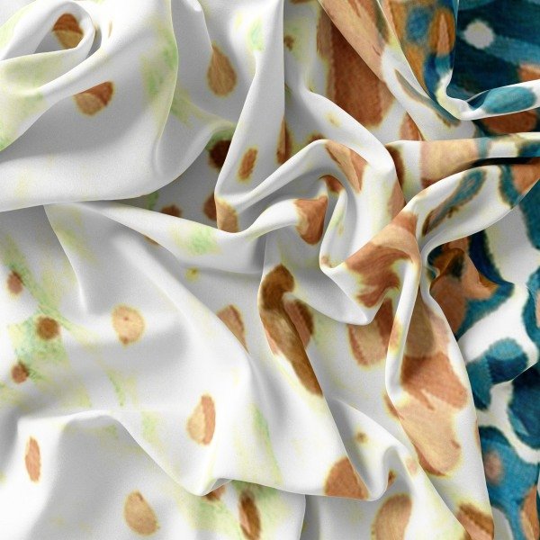 Bahar dalı desenli Modal İpek Fular Pastel renkli 30X150cm