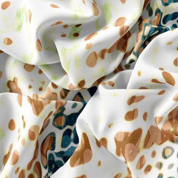 Bahar dalı desenli Modal İpek Fular Pastel renkli 30X150cm