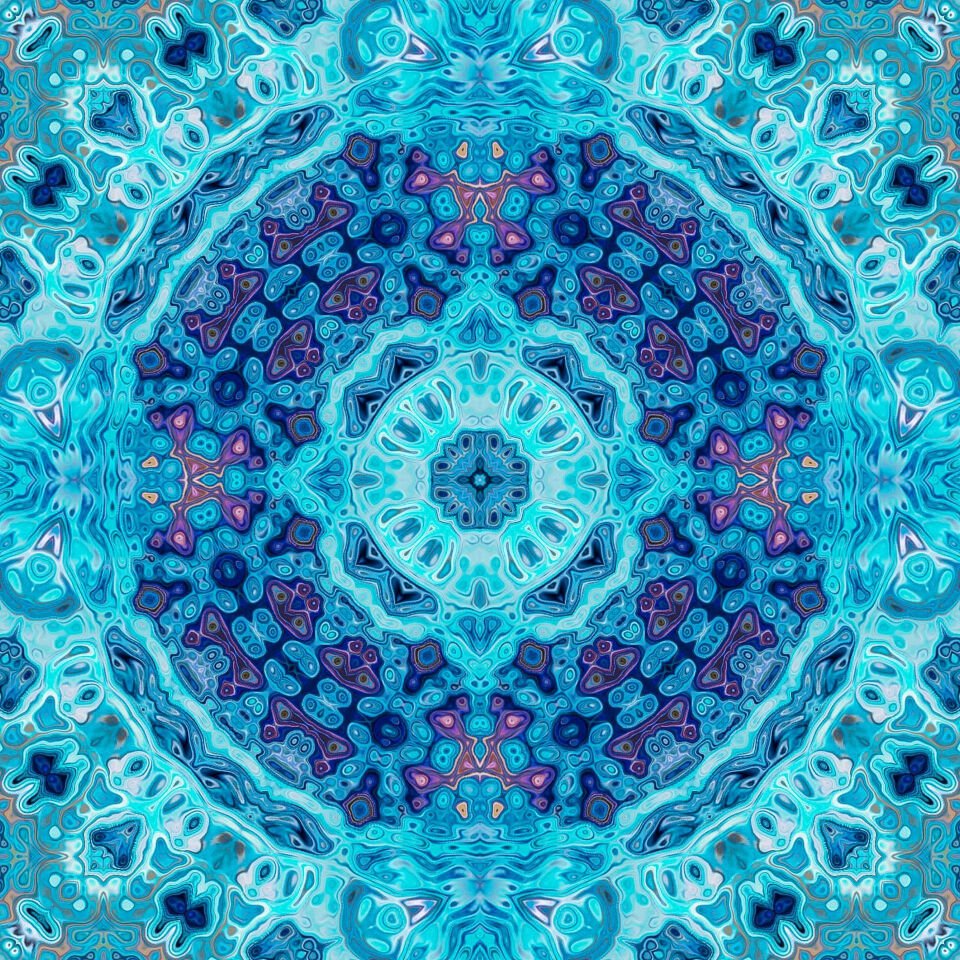 Turkuaz Osmanlı Motifli İki Yüzü Baskılı Gizli Fermuarlı Saf İpek Yastık