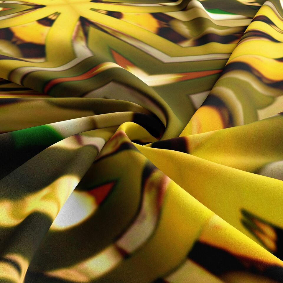 Selçuk motifli Yeşil Sarı  Pamuk Pareo Şal