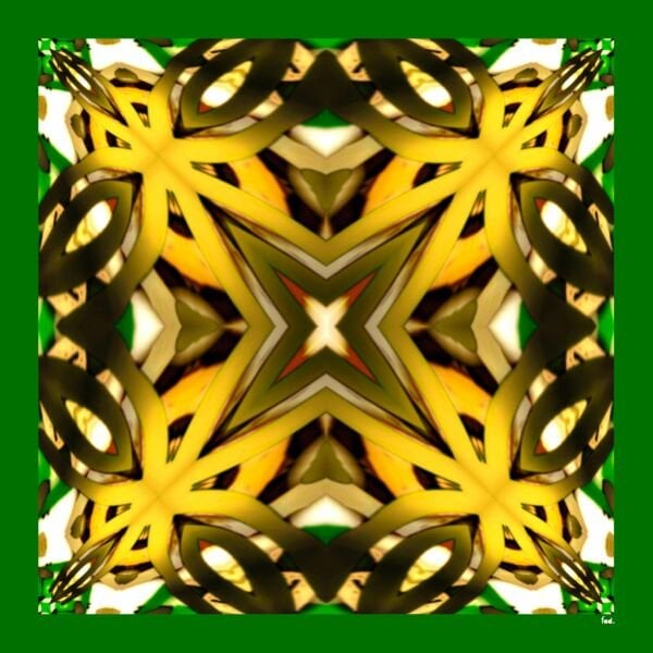 Selçuk motifli Pamuk Pareo Şal Yeşil Sarı 137X137cm