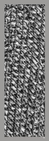 Krep İpek Fular Kum Rengi Fraktal Desenli 30X150cm