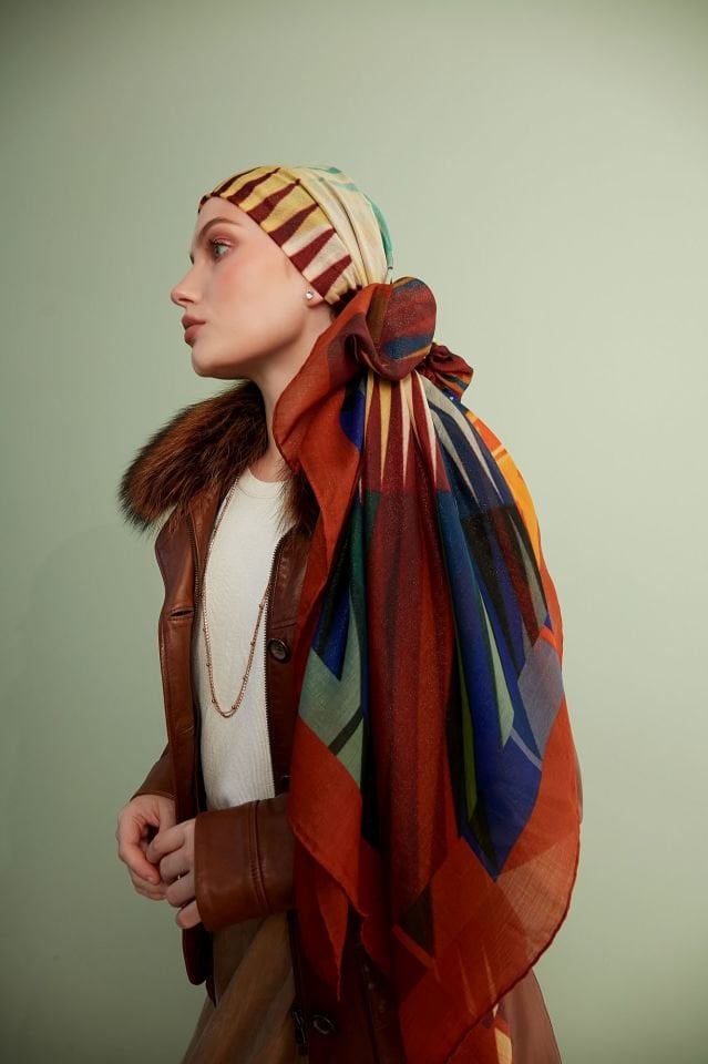 Pırıltılı İtalyan Yün  Şal