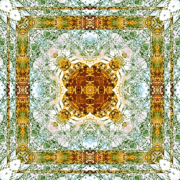 Pamuk İpek Antik Desenli Pareo Şal Pastel renkli 137X137 cm