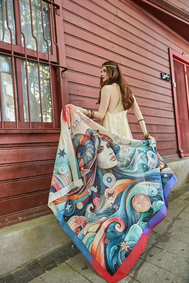 Mitoloji Koleksiyonu Aries Pamuk Vual Şal Pareo