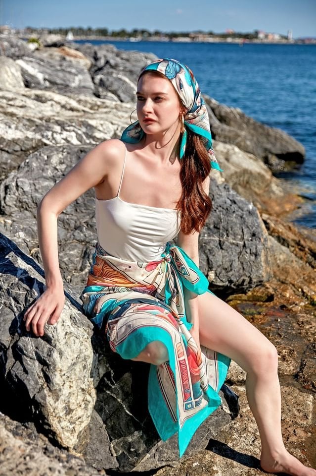 Mitoloji Koleksiyonu Celestal Pamuk Vual Fular Bandana