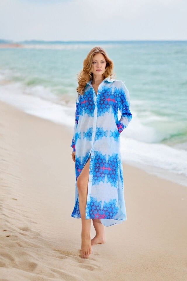 Bulut Mavisi Gömlek Elbise