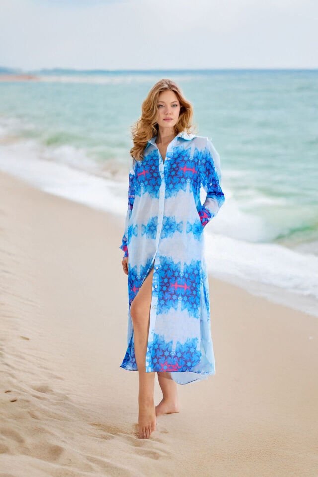 Bulut Mavisi Gömlek Elbise